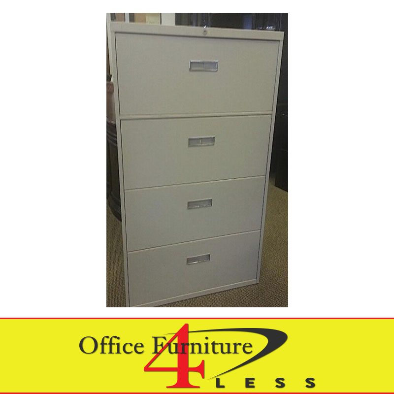 Used Steelcase 800 Series 4 Drawer Lateral File Office