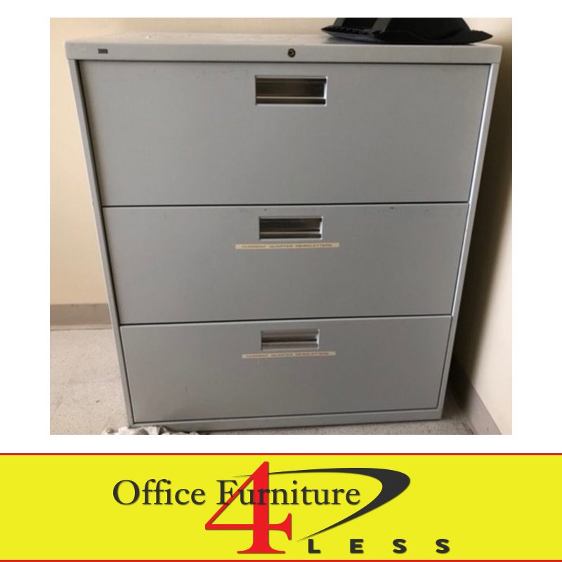 Used 3 Drawer Metal Lateral File With Lock Office Furniture 4